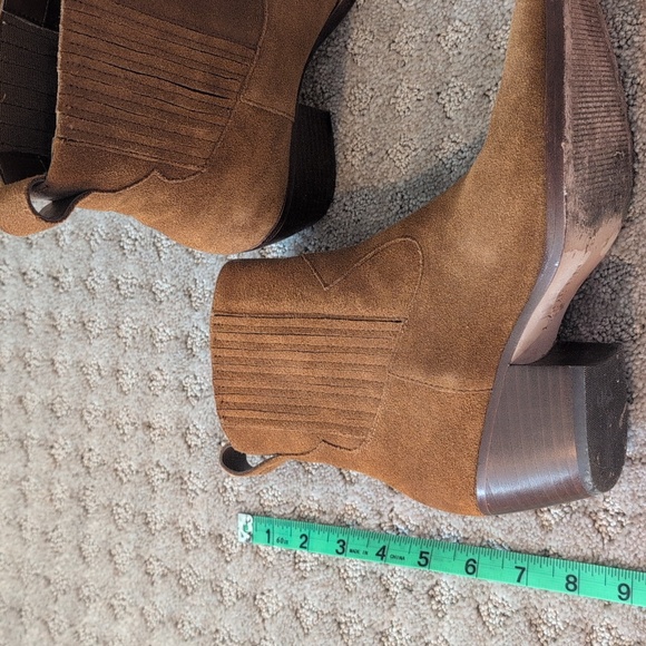 Lauren Ralph Lauren Raquel 100% Leather Suede Brown Western Boots - Picture 11 of 15